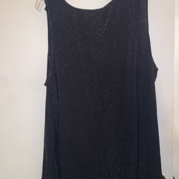 Sleeveless glitter top plus size worn once - Picture 2 of 4